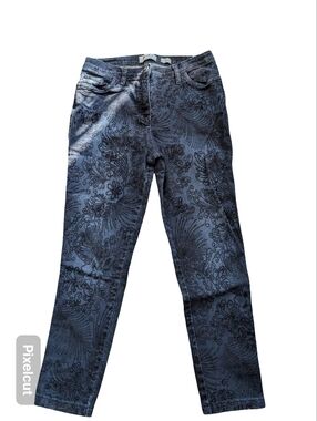 Michele Dark Blue Floral-Print Jeans